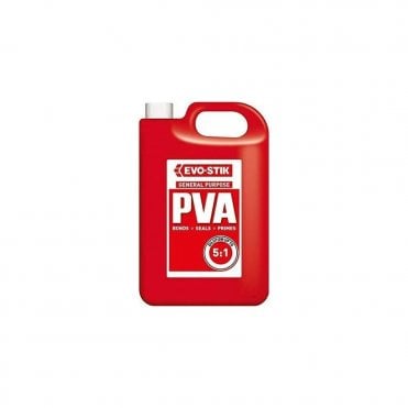 4 x Evo Bond PVA 5l Building Adhesive - Primer - Admixture & Sealer