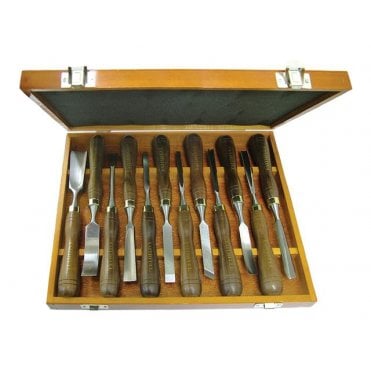 Wood Carving 12 Piece Set In Case