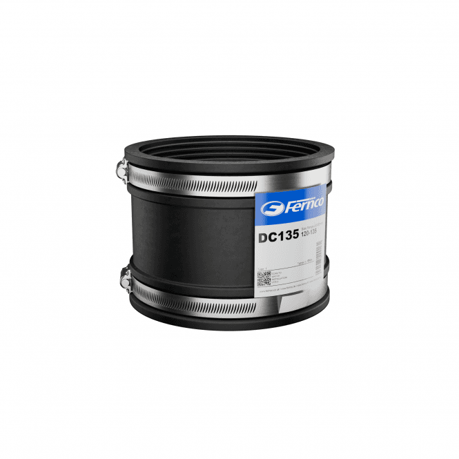 Fernco Flexible Rubber Drain Pipe Coupling 120-135mm DC135