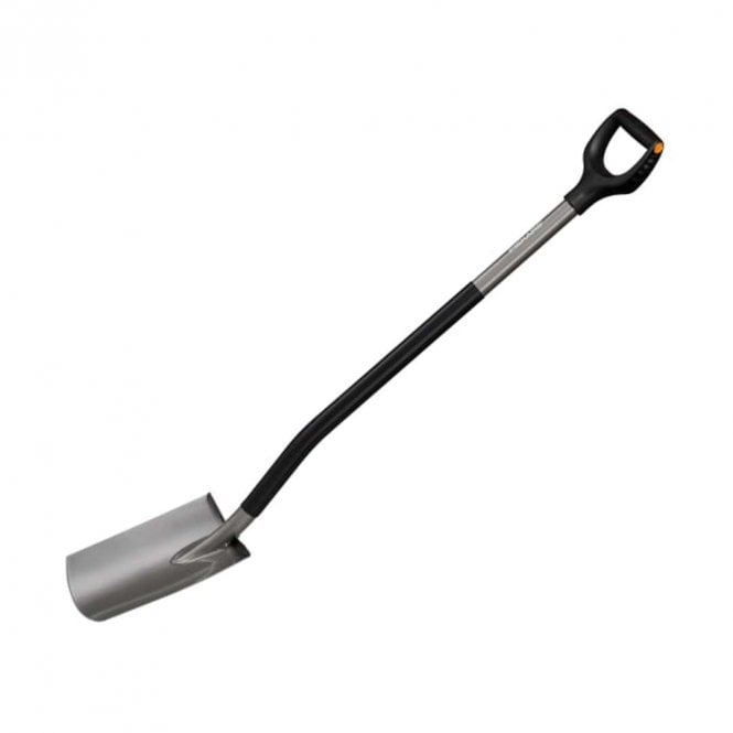 Fiskars Ergonomic Rounded Spade grey