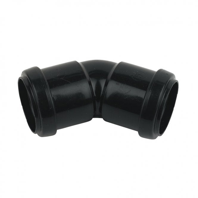 FloPlast 32mm Push-Fit Waste 135° Bend BLACK - WP18B