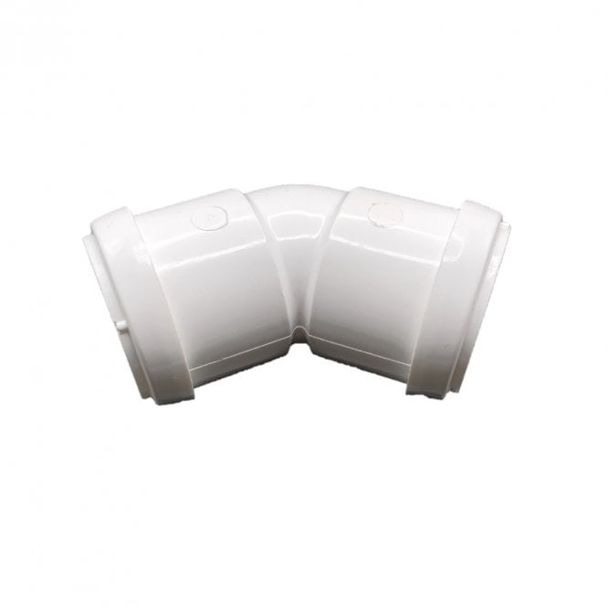 FloPlast 32mm Push-Fit Waste 135° Bend WHITE - WP18W