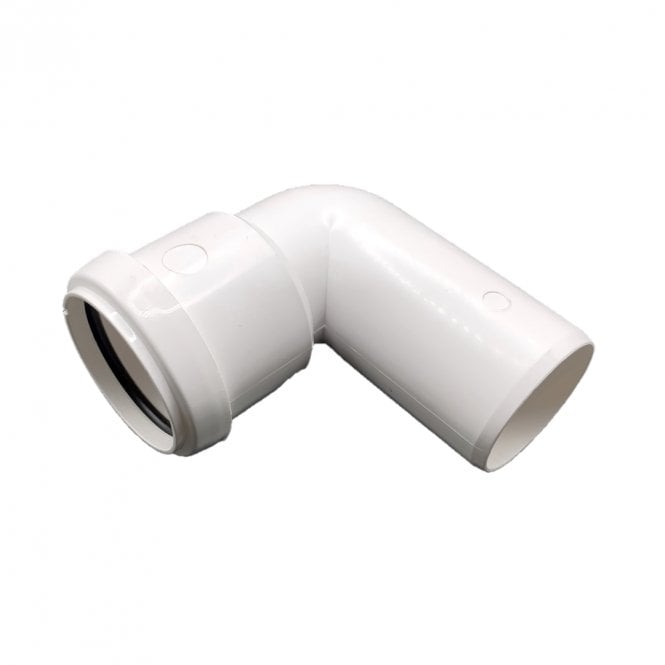FloPlast 32mm Push-Fit Waste 90° Conversion Bend WHITE - WP26W