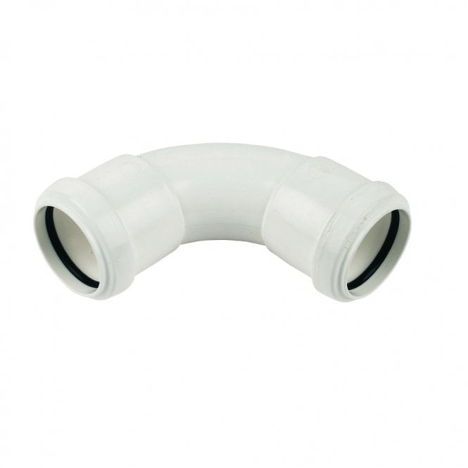 FloPlast 32mm Push-Fit Waste 92.5° Swept Bend WHITE - WP14W