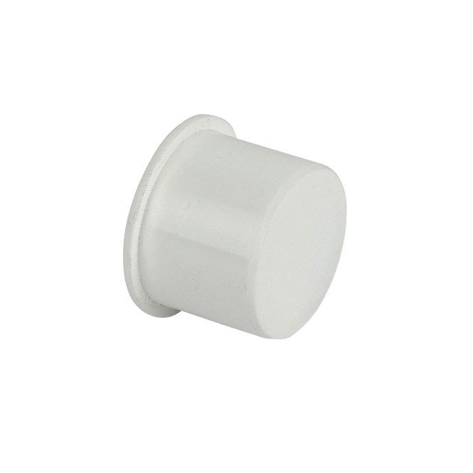 FloPlast 32mm Push-Fit Waste Socket Plug WHITE - WP30W