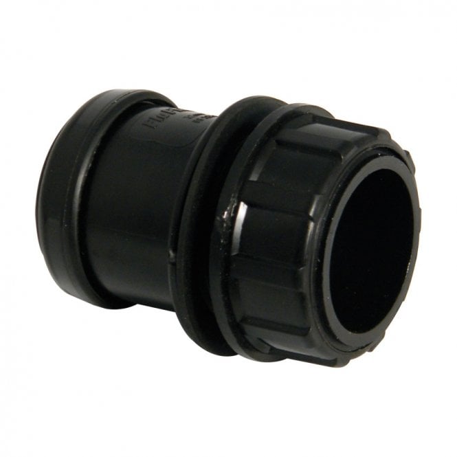 FloPlast 40mm Push-Fit Waste Tank Connector BLACK - WP61B