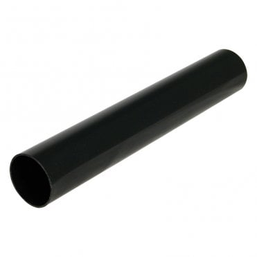 Miniflo 50mm Black Round Rainwater Downpipe 2m Length