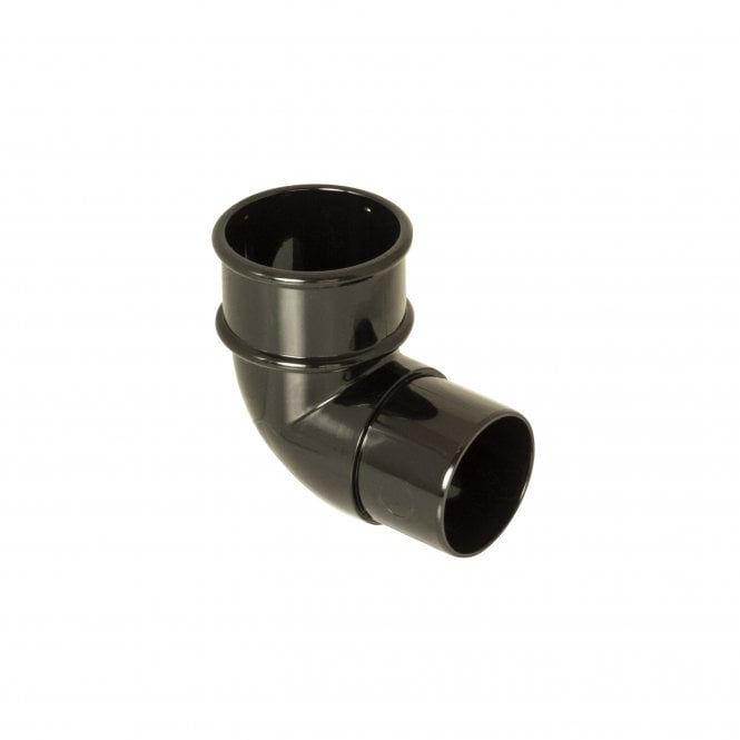 FloPlast Miniflo 50mm Black Round Rainwater Downpipe 92.5° Offset Bend RBM1B