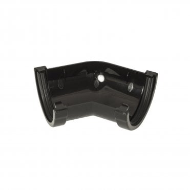 Miniflo 76mm Black Rainwater Gutter 135° Angle