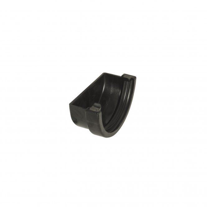 FloPlast Miniflo 76mm Black Rainwater Gutter Stopend