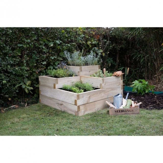 Forest Garden 0.9 x 0.9m Caledonian Tiered Raised Bed