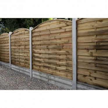 1.8 x 1.8m Pressure Treated Decorative Dome Top Fence Panel