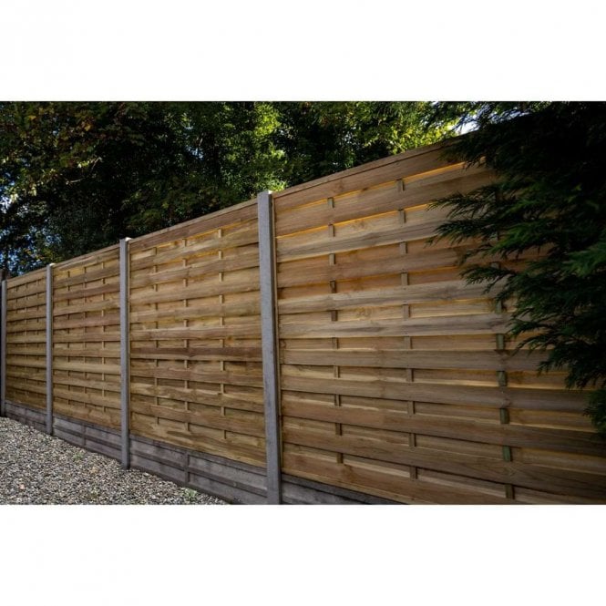 Forest Garden 1.8 x 1.8m Pressure Treated Decorative Flat Top Fence Panel