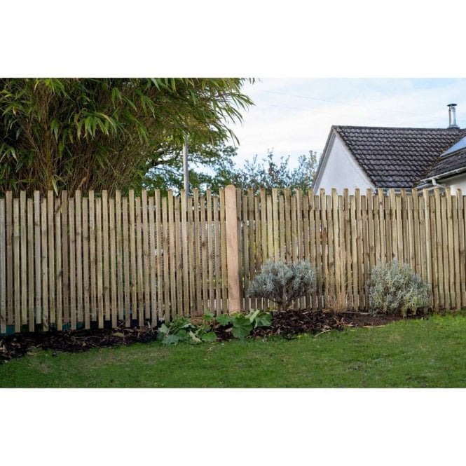 Forest Garden 1.83 x 0.9m Pressure Treated Contemporary Picket Fence Panel