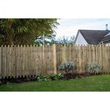 1.83 x 0.9m Pressure Treated Contemporary Picket Fence Panel
