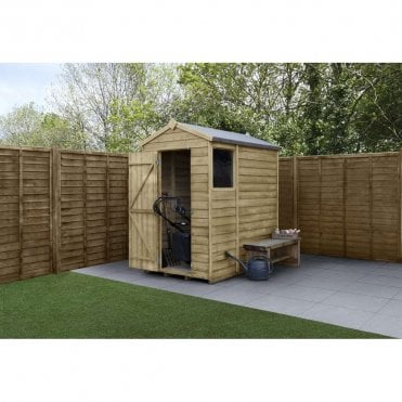 4 x 6ft 4LIFE Apex Shed - 1 Window - Single Door