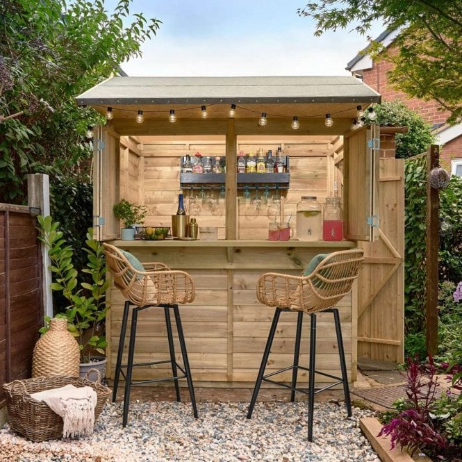 Forest Garden 4 x 6ft Shiplap PTR Apex Garden Bar