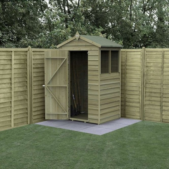 Forest Garden 4LIFE Apex Shed - 2 Window - Single Door