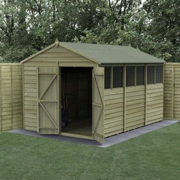 4LIFE Apex Shed - 6 Window - Double Door