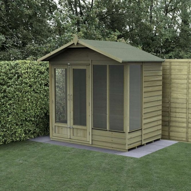 Forest Garden 4LIFE Apex Summerhouse - 4 Window - Double Door