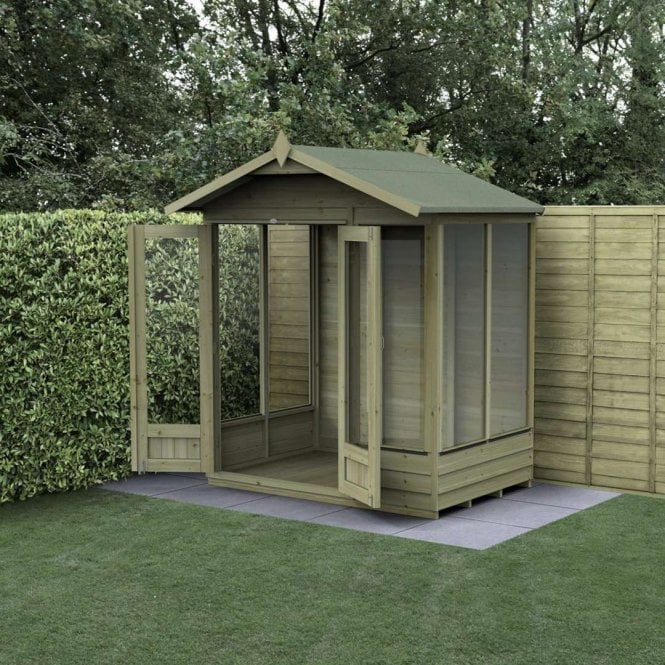 Forest Garden 4LIFE Apex Summerhouse - 5 Window - Double Door