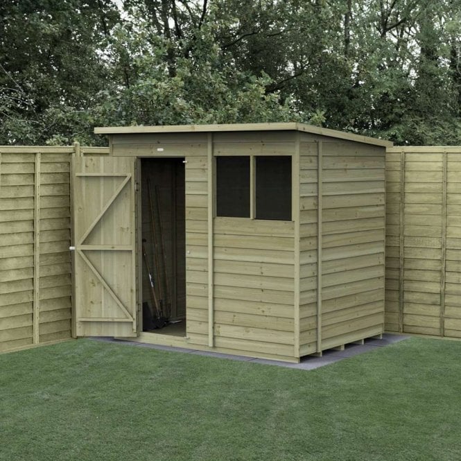 Forest Garden 4LIFE Pent Shed - 2 Window - Single Door
