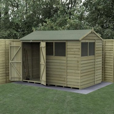 4LIFE Reverse Apex Shed - 4 Window - Double Door