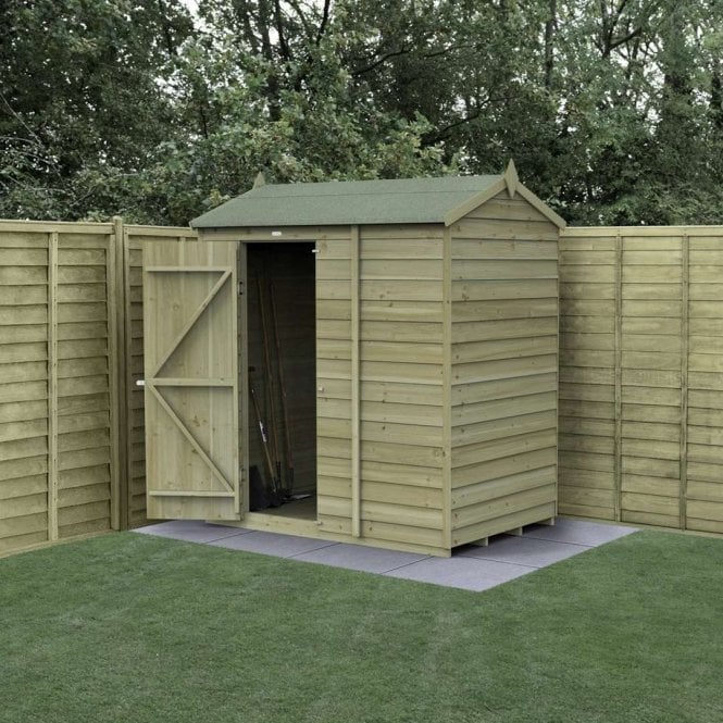 Forest Garden 4LIFE Reverse Apex Shed - No Window - Single Door