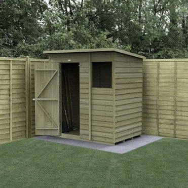 6 x 4ft 4LIFE Pent Shed - 1 Window - Single Door