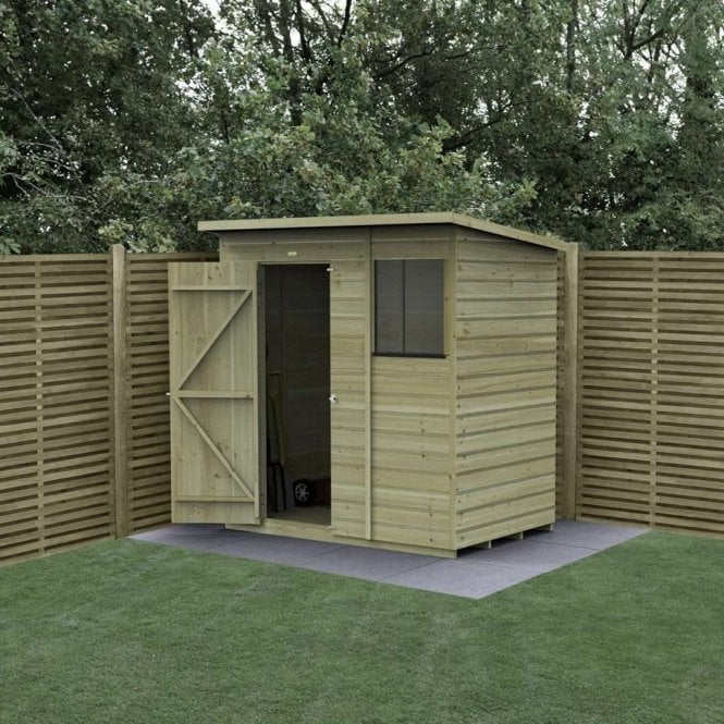 Forest Garden 6 x 4ft Beckwood Pent Shed - 1 Window