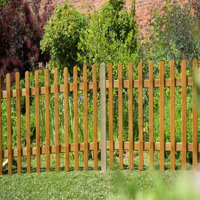 Forest Garden 6Ft x 3Ft (1.83M x 0.9M) Pale Picket Fence Pane