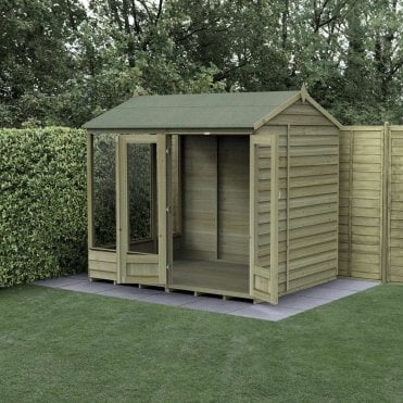 8 x 6ft 4LIFE Reverse Apex Summerhouse - 5 Window - Double Door