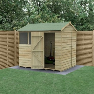 8 x 6ft Beckwood Reverse Apex Shed - 2 Window