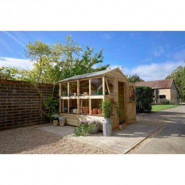8 x 6ft Shiplap Pressure Treated Apex Potting Shed