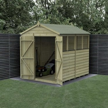 Beckwood Apex Shed - 4 Window - Double Door