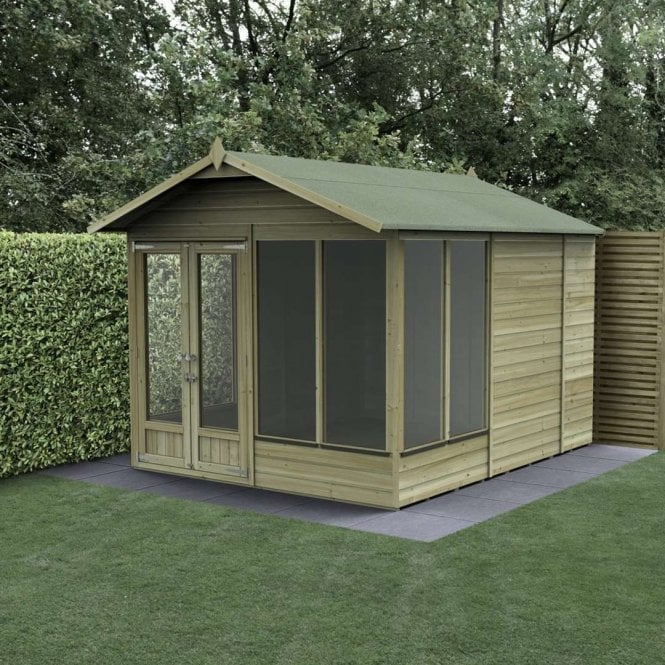 Forest Garden Beckwood Apex Summerhouse - 6 Window - Double Door
