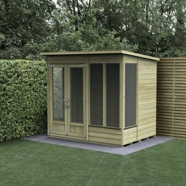 Beckwood Pent Summerhouse - 4 Window - Double Door