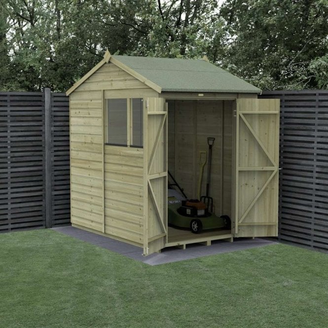 Forest Garden Beckwood Reverse Apex Shed - 2 Window - Double Door