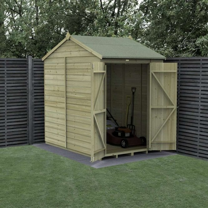 Forest Garden Beckwood Reverse Apex Shed - No Window - Double Door