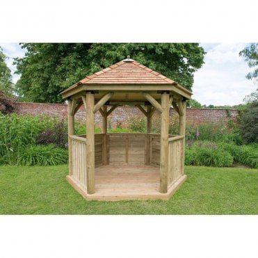 Hexagonal Cedar Wooden Gazebo