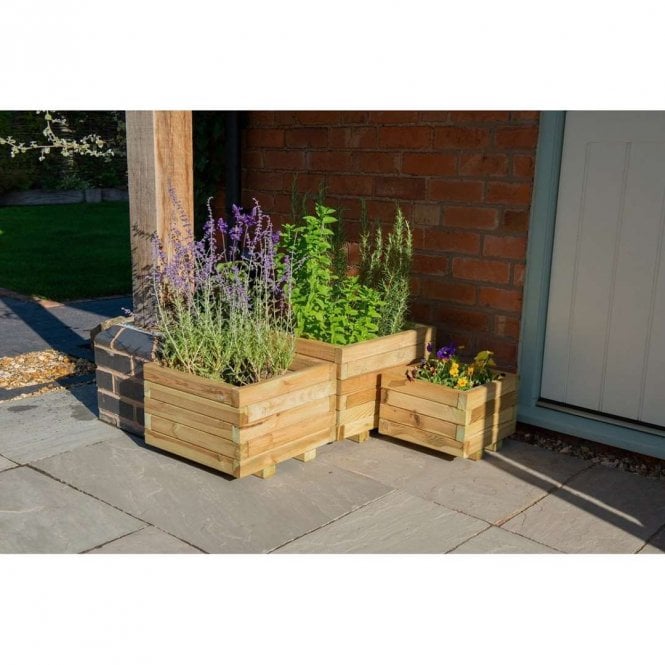 Forest Garden Kendal Square Planter Set of 3