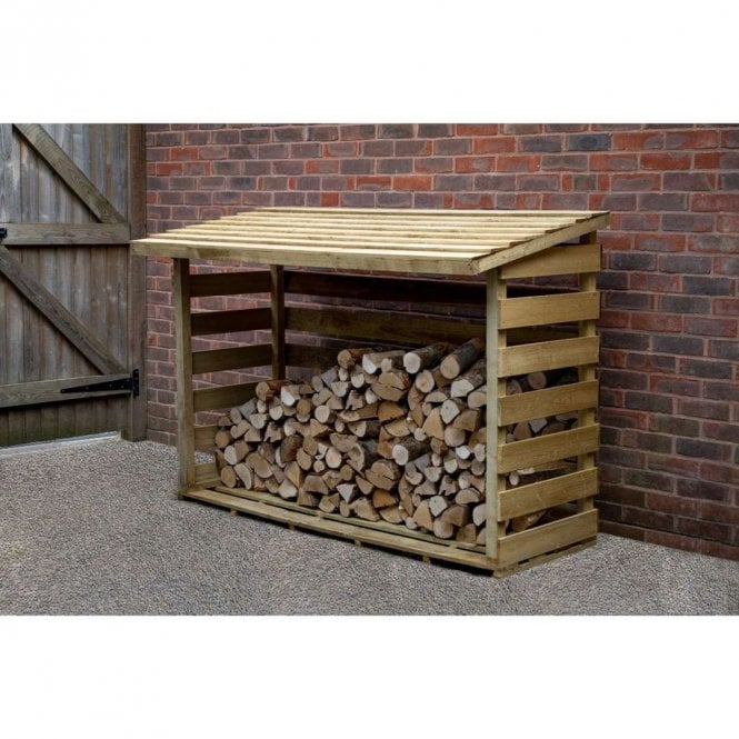 Forest Garden Large Pent Log Store