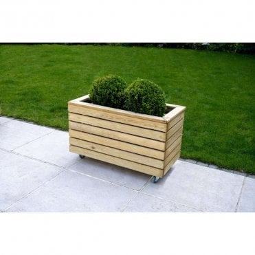 Linear Planter - Double with Wheels