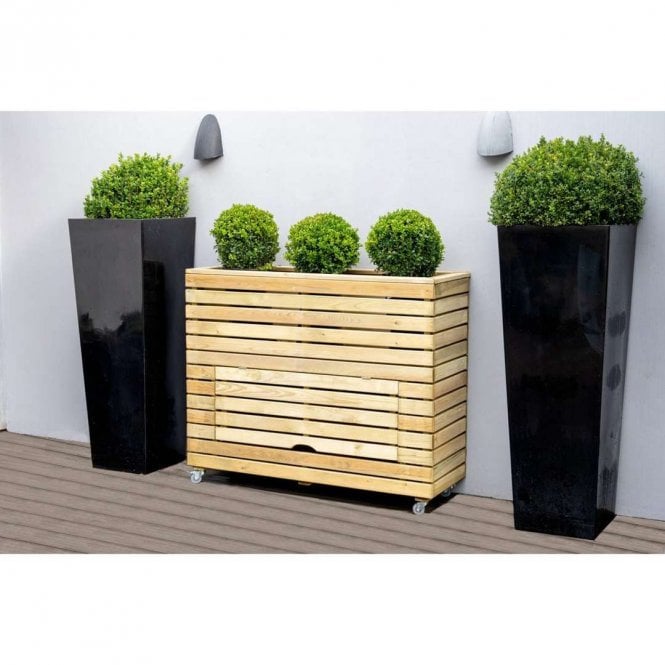 Forest Garden Linear Planter - Tall with Wheels