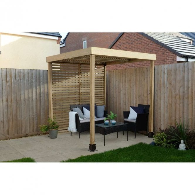 Forest Garden Modular Pergola with 1 Side Panel Pack