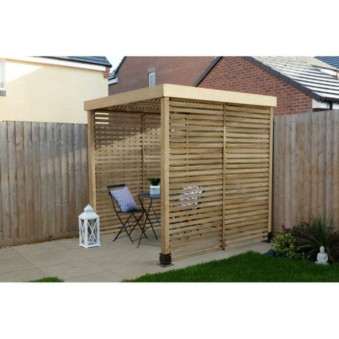 Forest Garden Modular Pergola with 3 Side Panel Packs