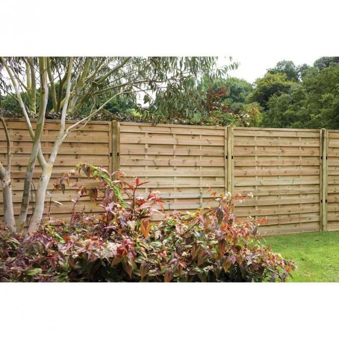 Forest Garden Pressure Treated Decorative Europa Plain Fence Panel