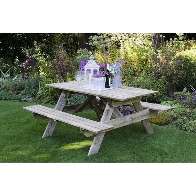 Forest Garden Rectangular Picnic Table - Small