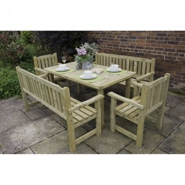 Rosedene Set 2 - Table, Benches & Chairs