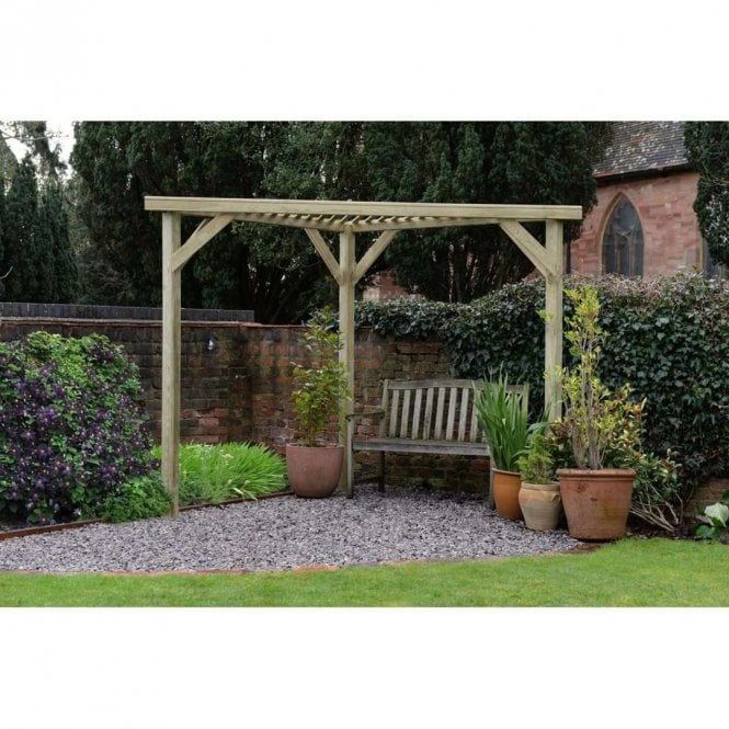 Forest Garden Slatted Corner Pergola